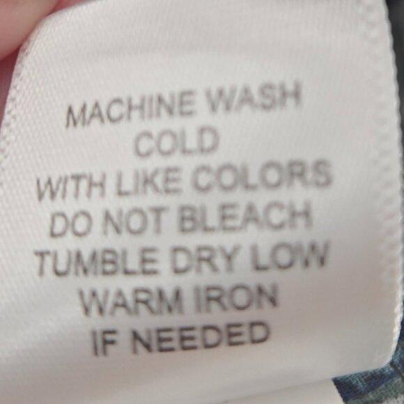 Roz and Ali Blue Green Paisley Button Down Long Sleeved Blouse 1x - Picture 12 of 13